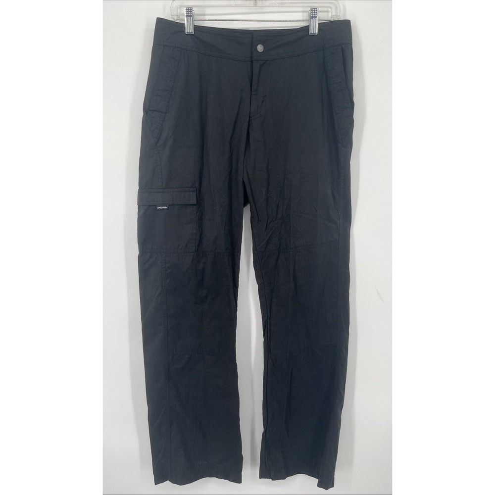 prAna Vintage Women's Size L Black Hiking Pants Utility Leg Cargo Pocket EUC